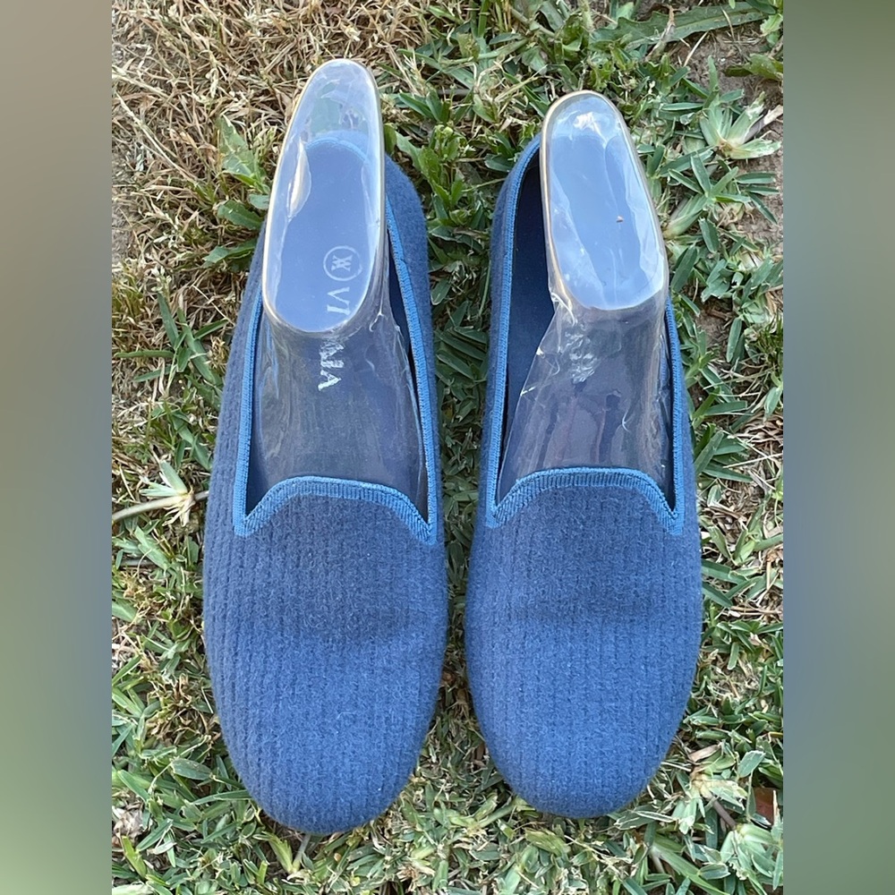 VIVAIA Blue Knit Slip-On Loafers - Picture 2 of 2